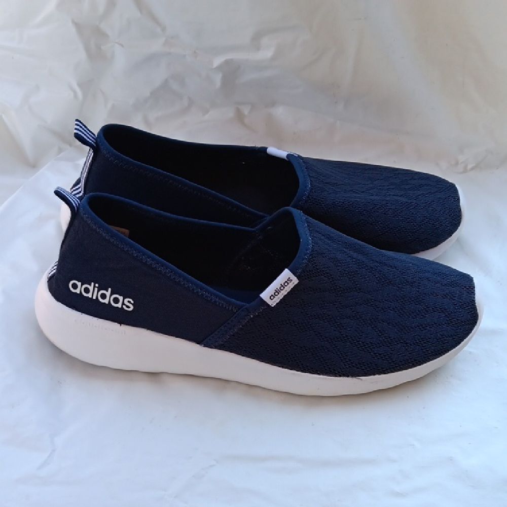Adidas Womens Cloud-Foam Lite Racer Slip-On Navy Blue Size 11